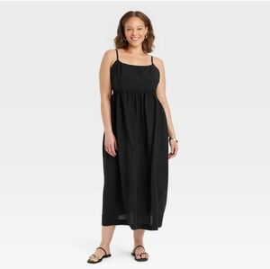 Women's Best Ever Midi Dress - A New Day Black 2X
